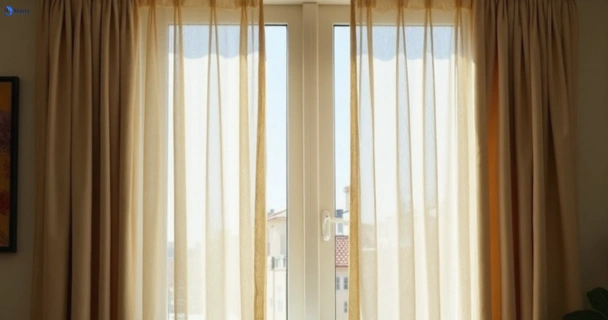 Dull dusty drapes in ambarvale-nsw before professional cleaning